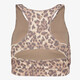 Dames sport top met panterprint bruin