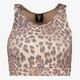 Dames sport top met panterprint bruin