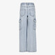 Wide leg meisjes cargo jeans lichtblauw
