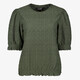 Dames top met pofmouwen groen