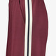 Dames wide leg broek met bies bordeauxrood