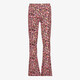 Meisjes flared broek met bloemenprint roze
