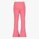 Meisjes rib flared broek roze