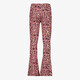 Meisjes flared broek met bloemenprint roze