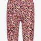 Meisjes flared broek met bloemenprint roze