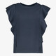 Meisjes top met ruches donkerblauw