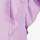 Meisjes rib top met ruches lila