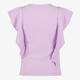 Meisjes rib top met ruches lila