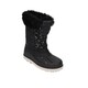 Gevoerde kinder snowboots met imitatiebont zwart