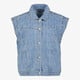 Dames denim gilet met stiksel patroon