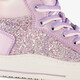 Hoge meisjes sneakers met glitters paars