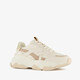 Dames dad sneakers beige goud