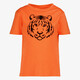 Jongens T-shirt met tijgerkop oranje