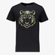 Jongens T-shirt met tijgerkop zwart