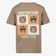 Jongens T-shirt met opdruk bruin
