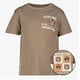 Jongens T-shirt met opdruk bruin