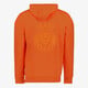 Heren hoodie met backprint oranje
