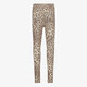 Meisjes sportlegging met panterprint beige