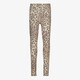 Meisjes sportlegging met panterprint beige