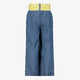 Twoday wijde meisjes broek met gele band blauw