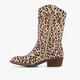 Meisjes western laarzen met panterprint beige