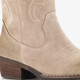 Suède meisjes cowboylaarsjes beige