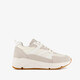 Leren dames sneakers wit beige