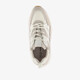 Leren dames sneakers wit beige