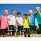 Tweedelig kinder sport set geel zwart