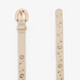 Meisjes riem beige met hartjes