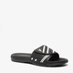 Heren badslippers met klittenband zwart wit