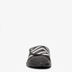 Heren badslippers met klittenband zwart wit