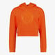 Meisjes hoodie cropped oranje