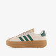 VL Court Bold dames sneakers met plateauzool beige groen