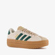 VL Court Bold dames sneakers met plateauzool beige groen