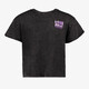 Meisjes Acid Wash T-shirt met backprint zwart