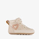 Leren babyschoenen beige goud