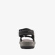 Leren heren sandalen zwart