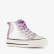 Hoge meisjes sneakers metallic paars