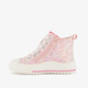 Hoge meisjes sneakers met glitters roze