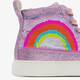 Meisjes sneakers met glitters en regenboog paars