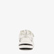 Meisjes dad sneakers wit zilver