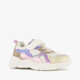 Meisjes dad sneakers wit pastel