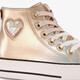 Hoge meisjes sneakers metallic goud