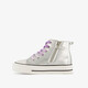 Hoge meisjes sneakers metallic zilver