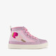 Hoge meisjes sneakers met glitters en pailletten roze