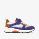 Suede jongens sneakers blauw bruin