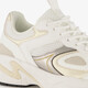 Dames dad sneakers wit goud
