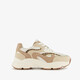 Dames sneakers met panterprint details beige