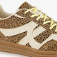 Dames sneakers bruin met print